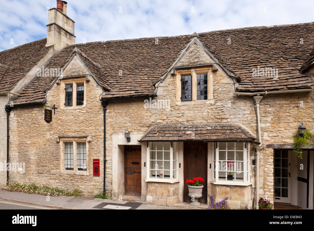The Old Post Office in the Cotswold village of Castle Combe, Wiltshire UK Stock Photo