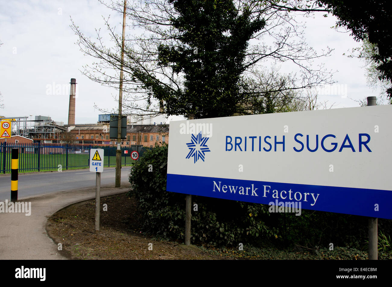British sugar factory sign Stock Photo