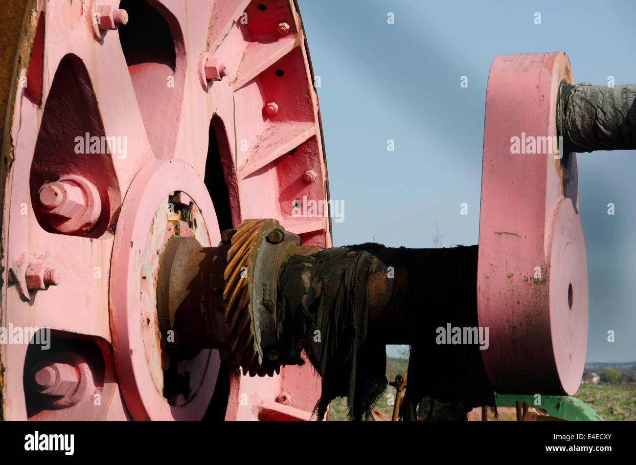 Old colliery winding gear Stock Photo