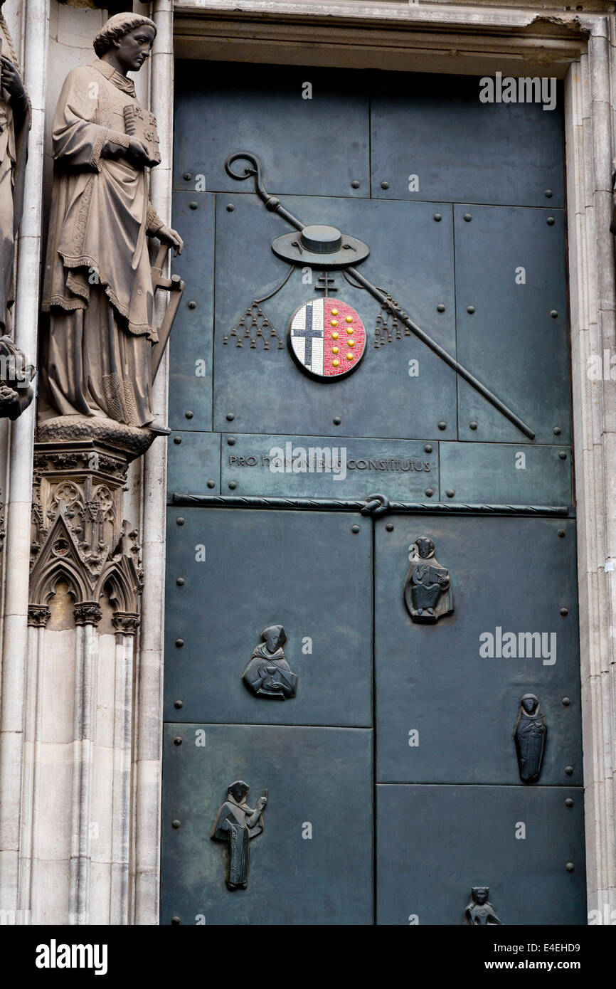 Entrance Gate of the Cathedral in Cologne, Germany Stock Photo