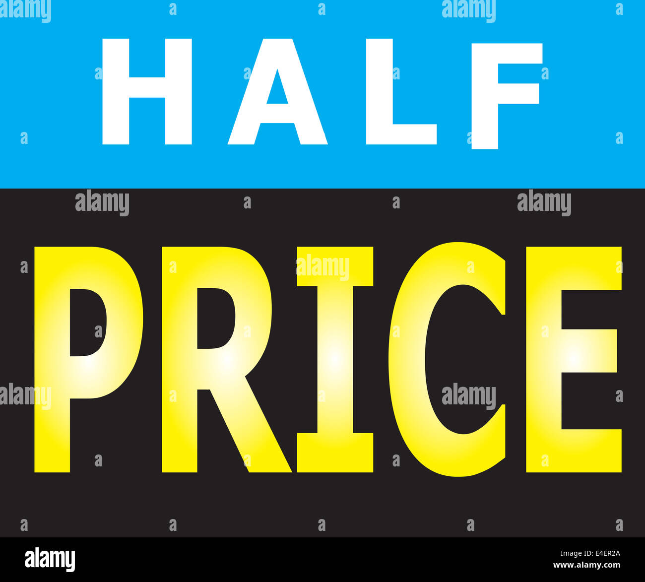 Vector of Half Price Promotion Label. Stock Photo