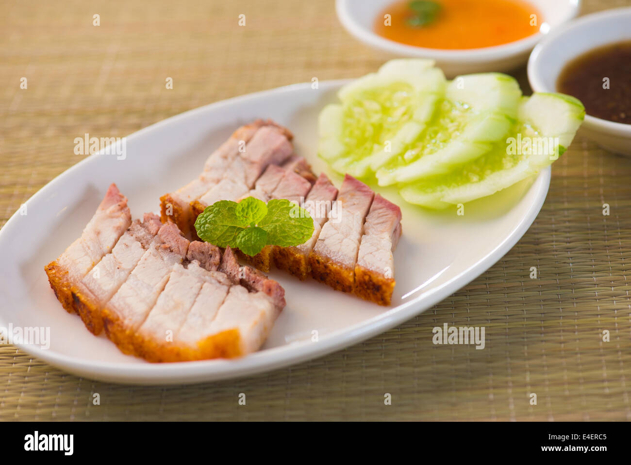 chinese roast pork belly Stock Photo Alamy