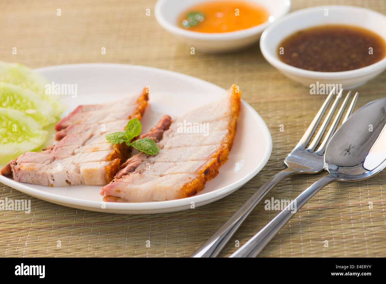 chinese roast pork belly Stock Photo Alamy