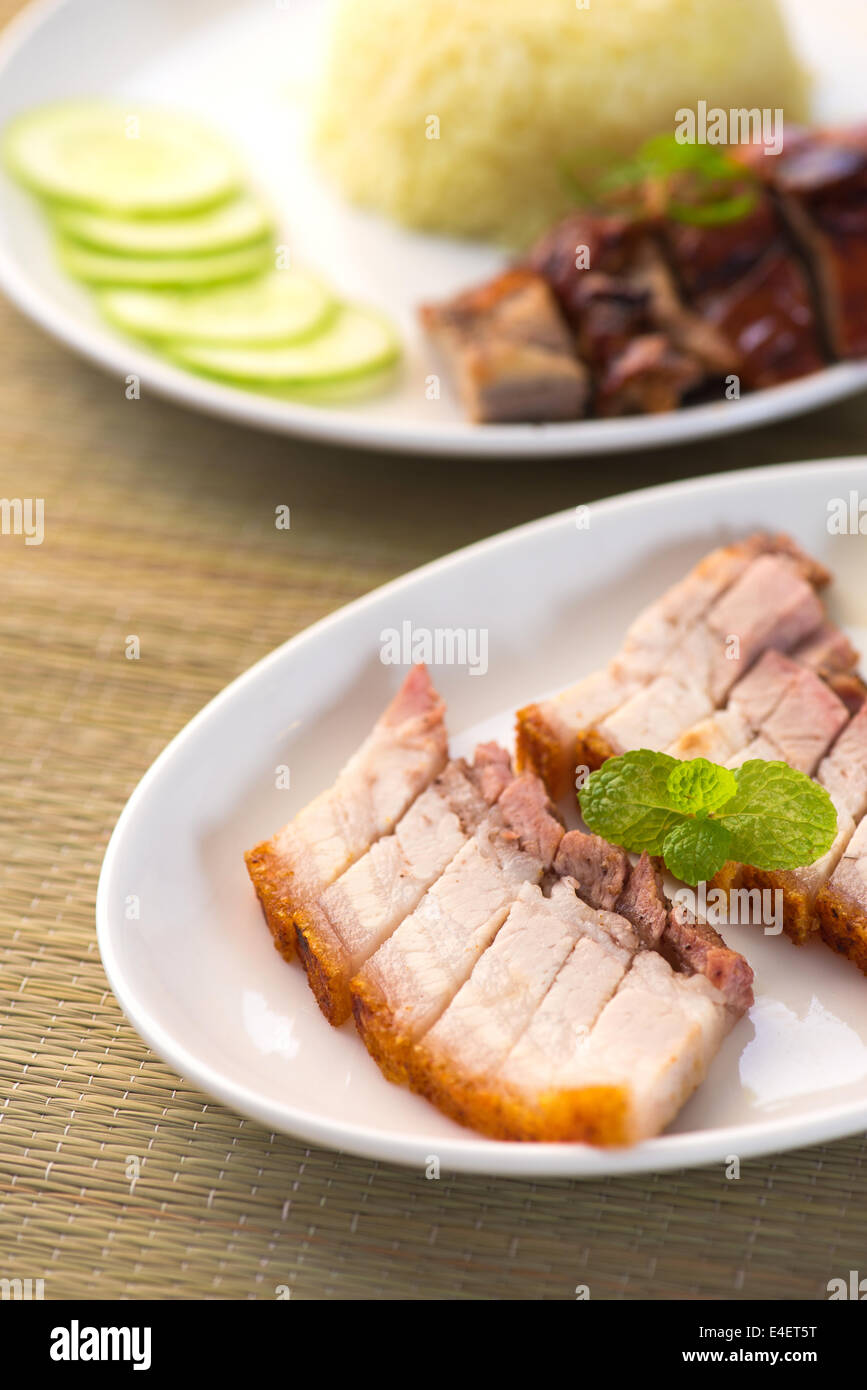 chinese roast pork belly Stock Photo Alamy