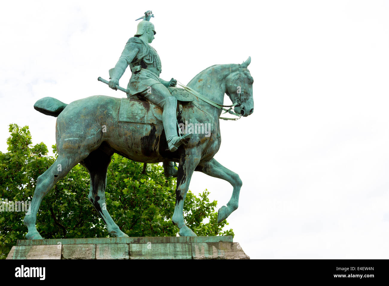 Equestrian Statue in Cologne, Germany Stock Photo