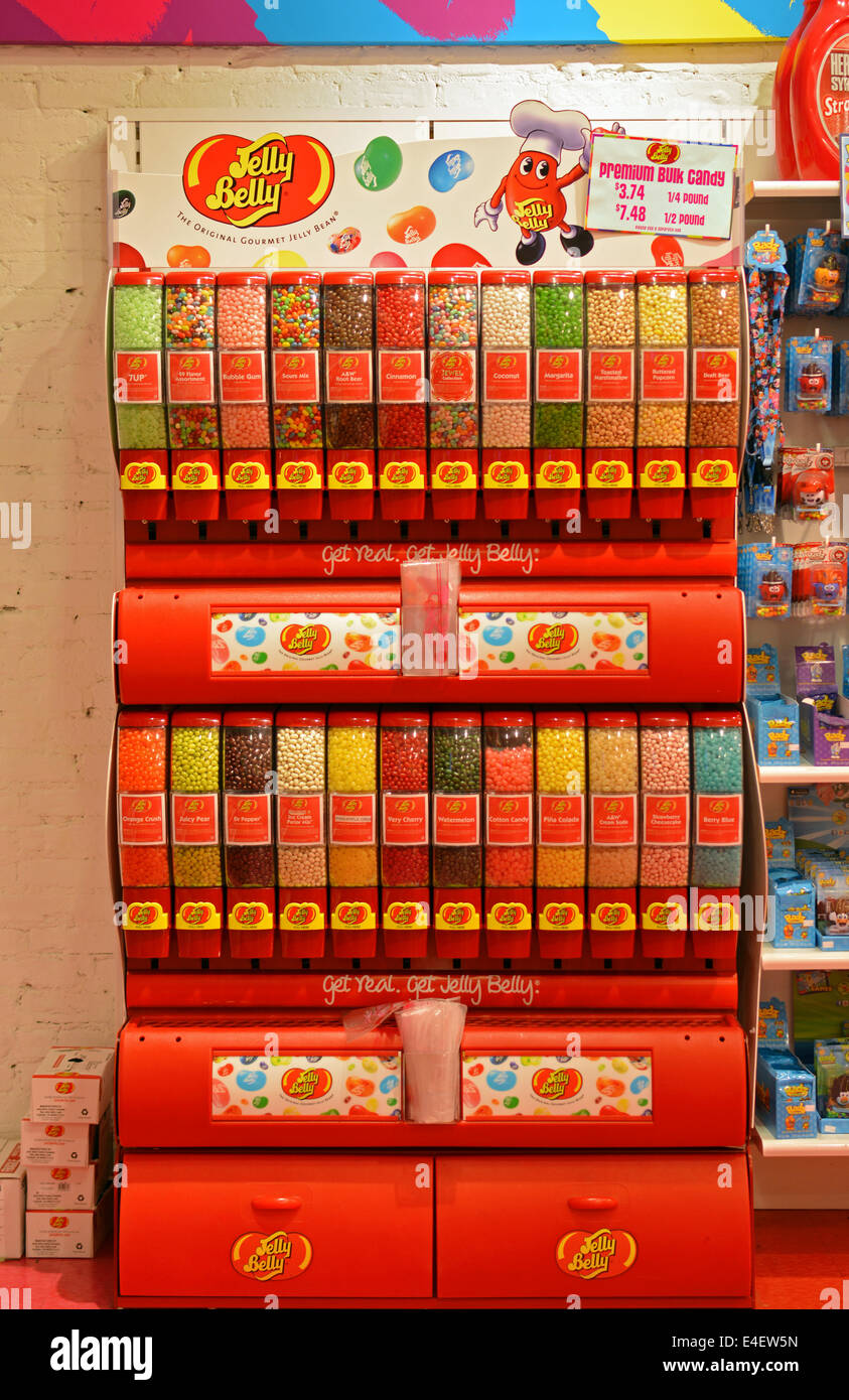 Interior of IT'SUGAR candy store on Broadway in Greenwich Village. A ...