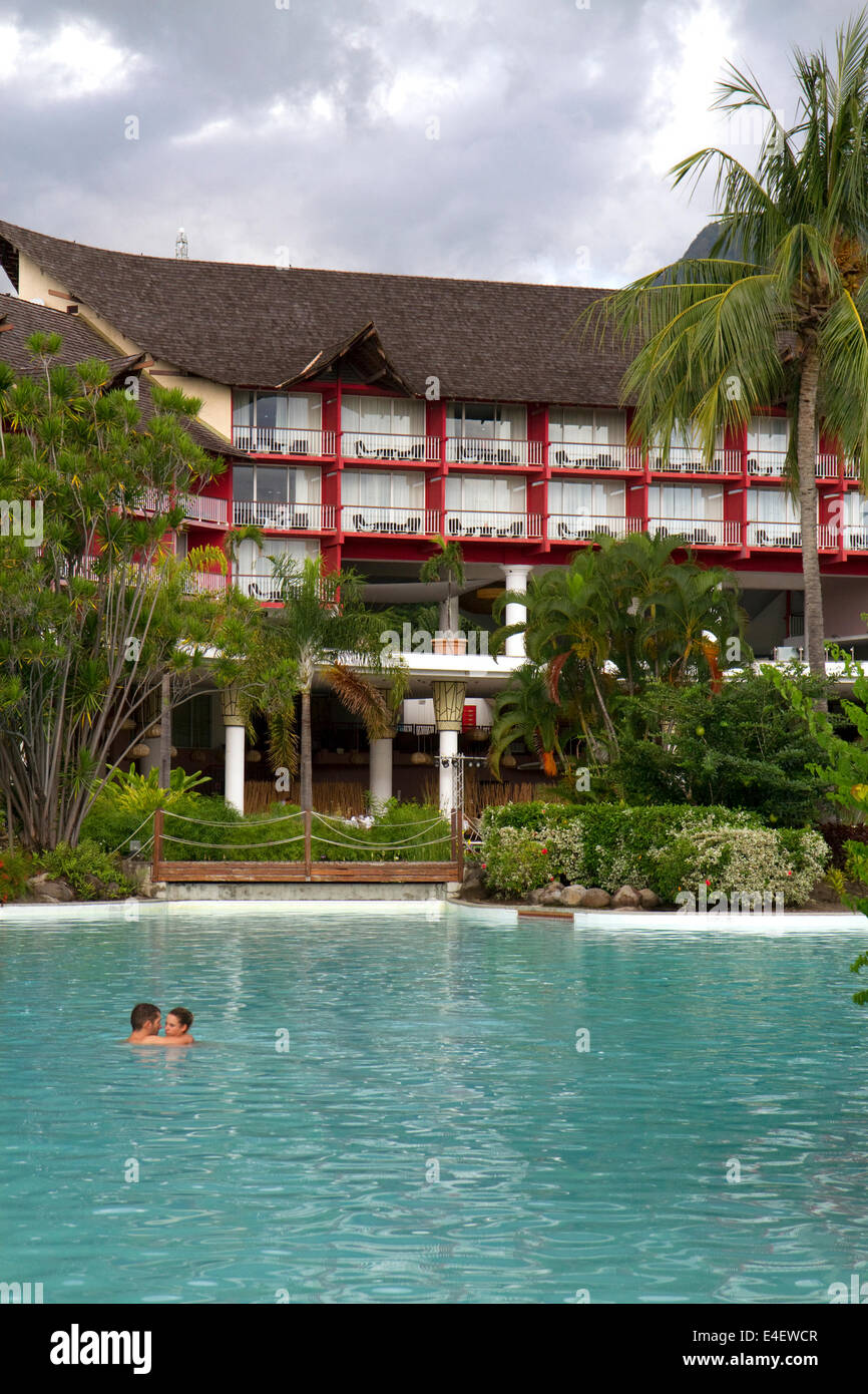 Meridien Hotel on the island of Tahiti, French Polynesia. Stock Photo