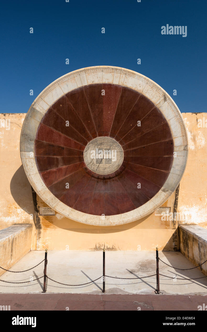 Jantar Mantar, giant astronomical observatory in Jaipur, India. Stock Photo
