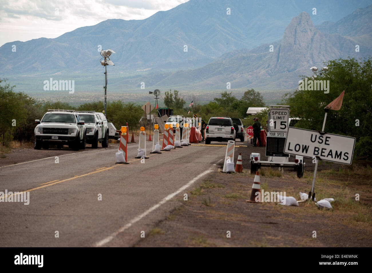 Arivaca, Arizona, USA. 9th July, 2014. Activists from the Border Action