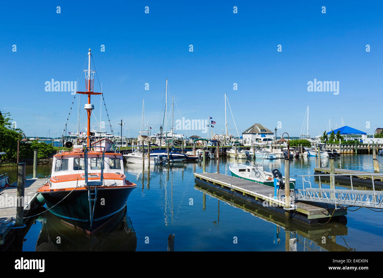 Harbour in the village of Sag Harbor, Suffolk County, Long Island , NY, USA Stock Photo