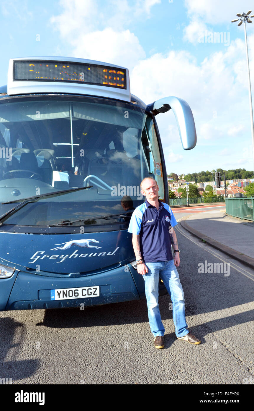 M5 Coach Crash south bound near Gloucestershire.19th August 2014 Stock Photo