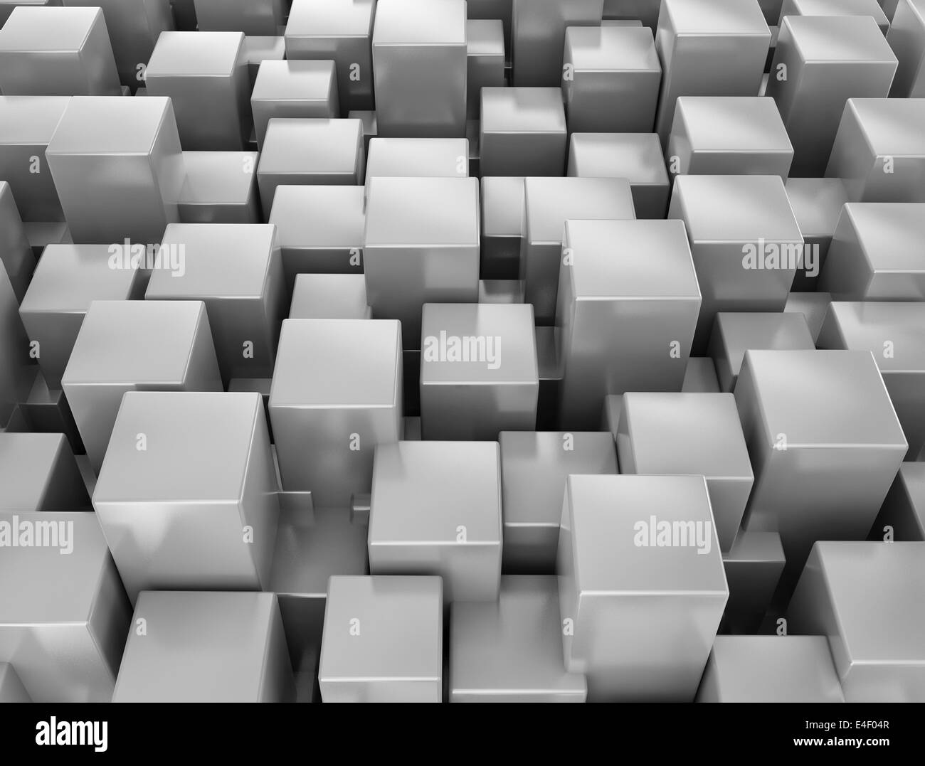 Abstract metallic 3d cubes background Stock Photo