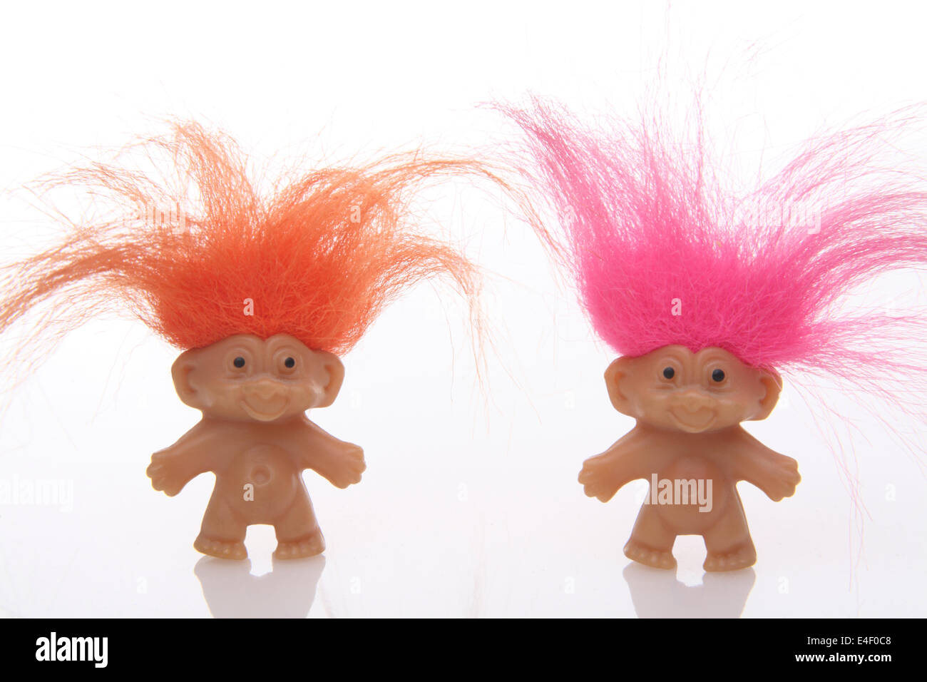 Two toy troll dolls Stock Photo