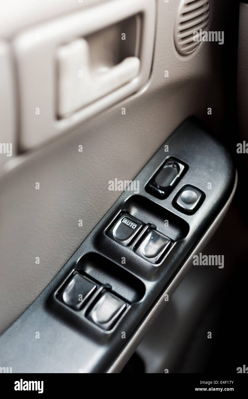 Window auto control in car Stock Photo Alamy