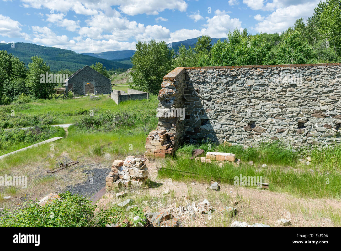 Leitch Collieries Provincial Historic Site, In Crowsnest Pass Alberta Canada Stock Photo
