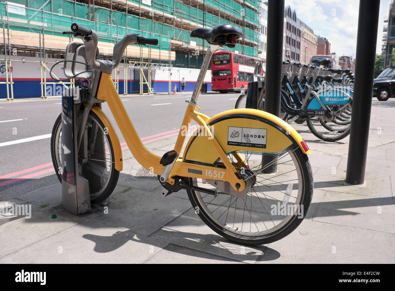 Yellow Tour De France Boris Bike To Commemorate The Tour De France