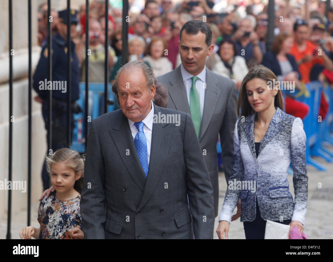 Spain Royal family seen after attending an easter mas in the island of