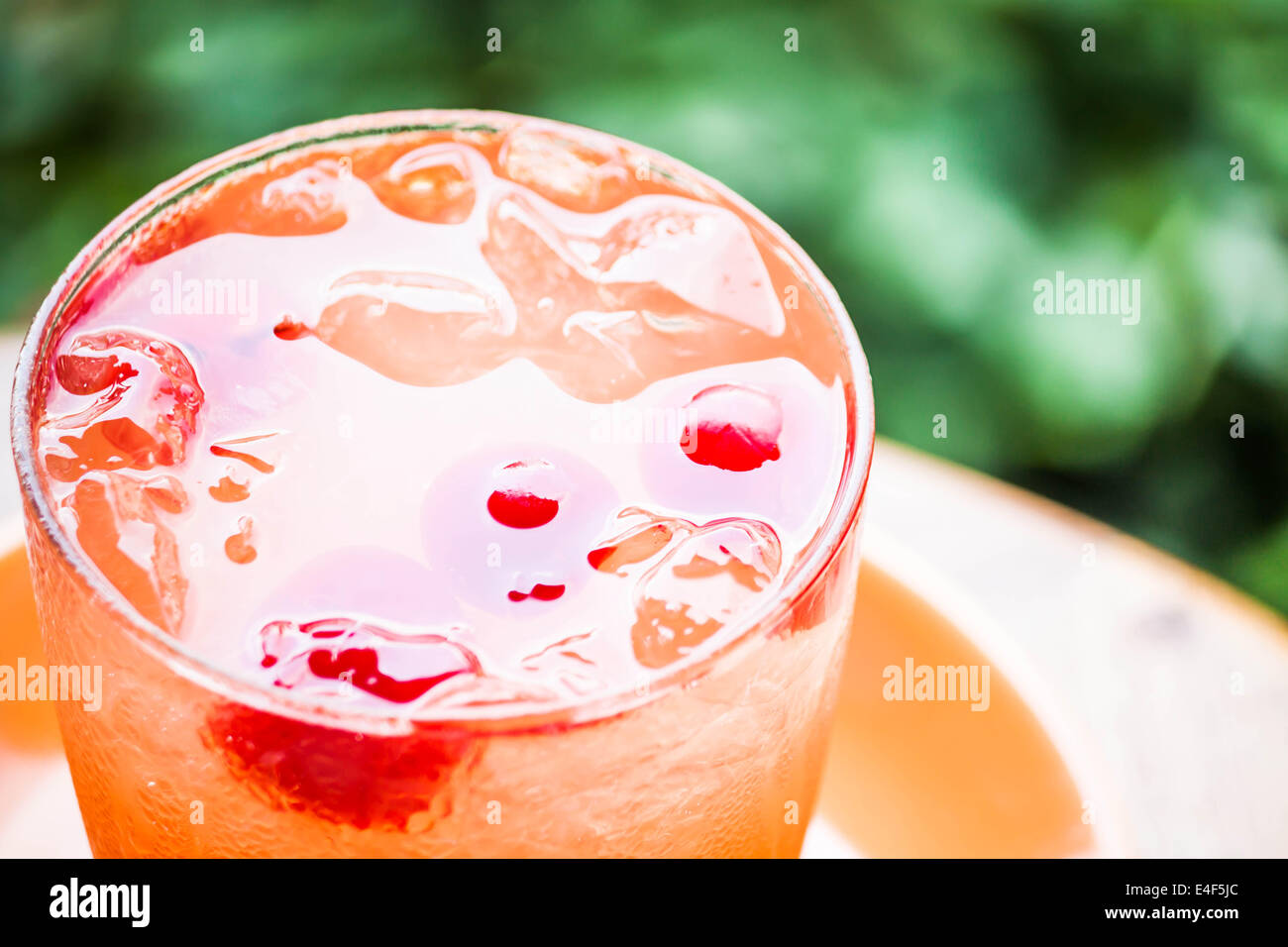Glass of iced mix fruits juice soda Stock Photo Alamy