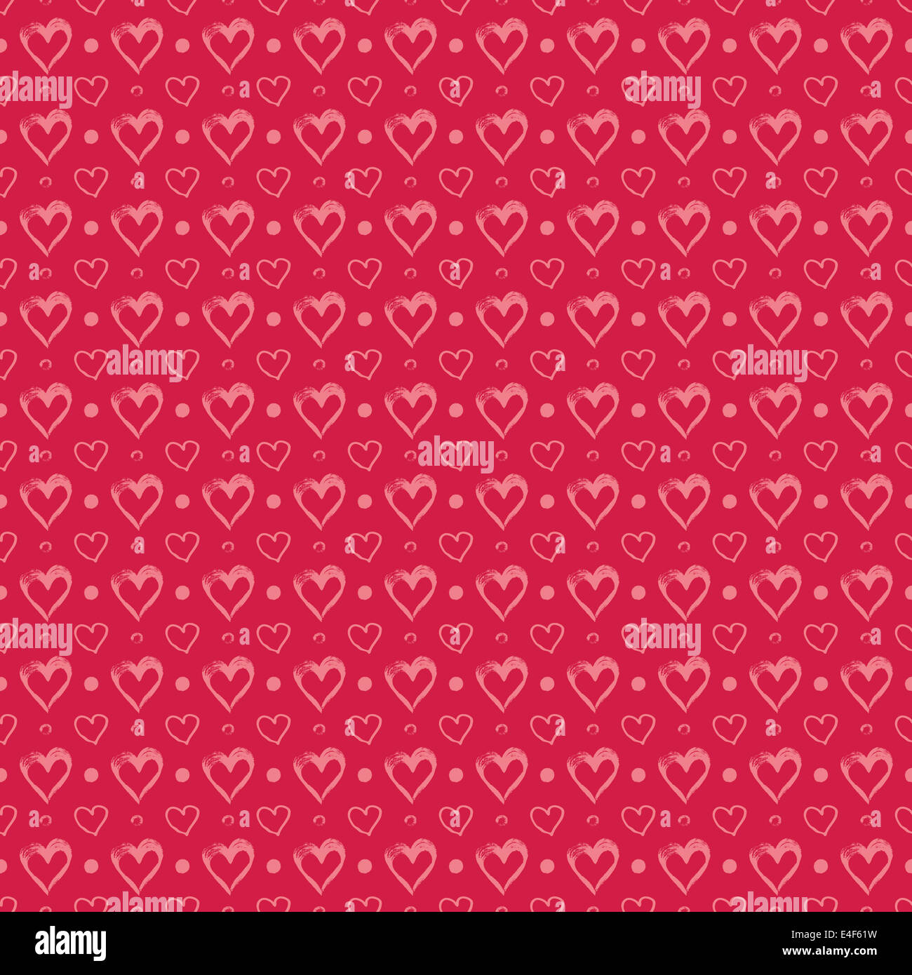 Seamless pattern with pink hearts Stock Photo - Alamy