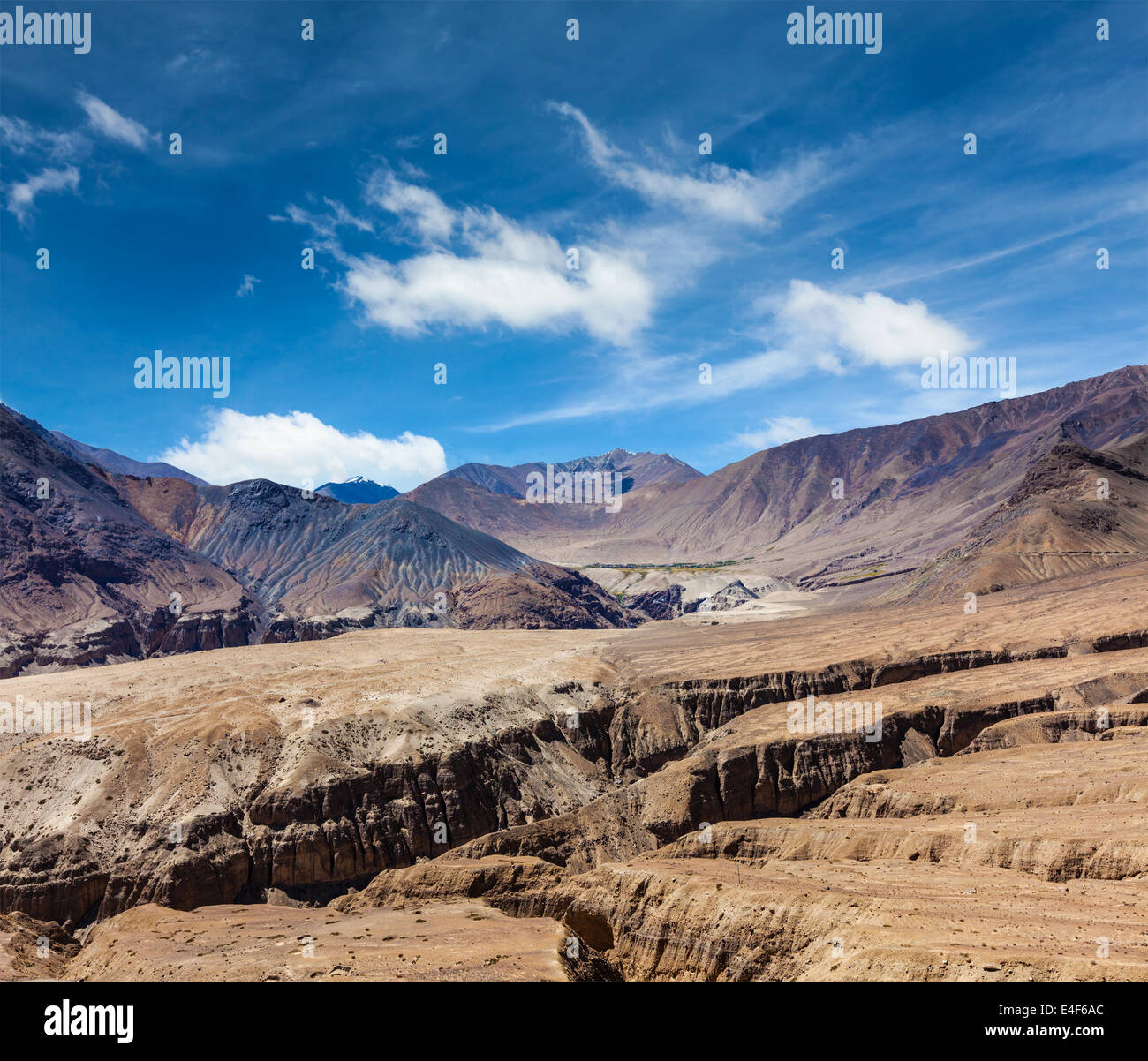 View of Himalayas near  Kardung La pass. Ladakh, India Stock Photo