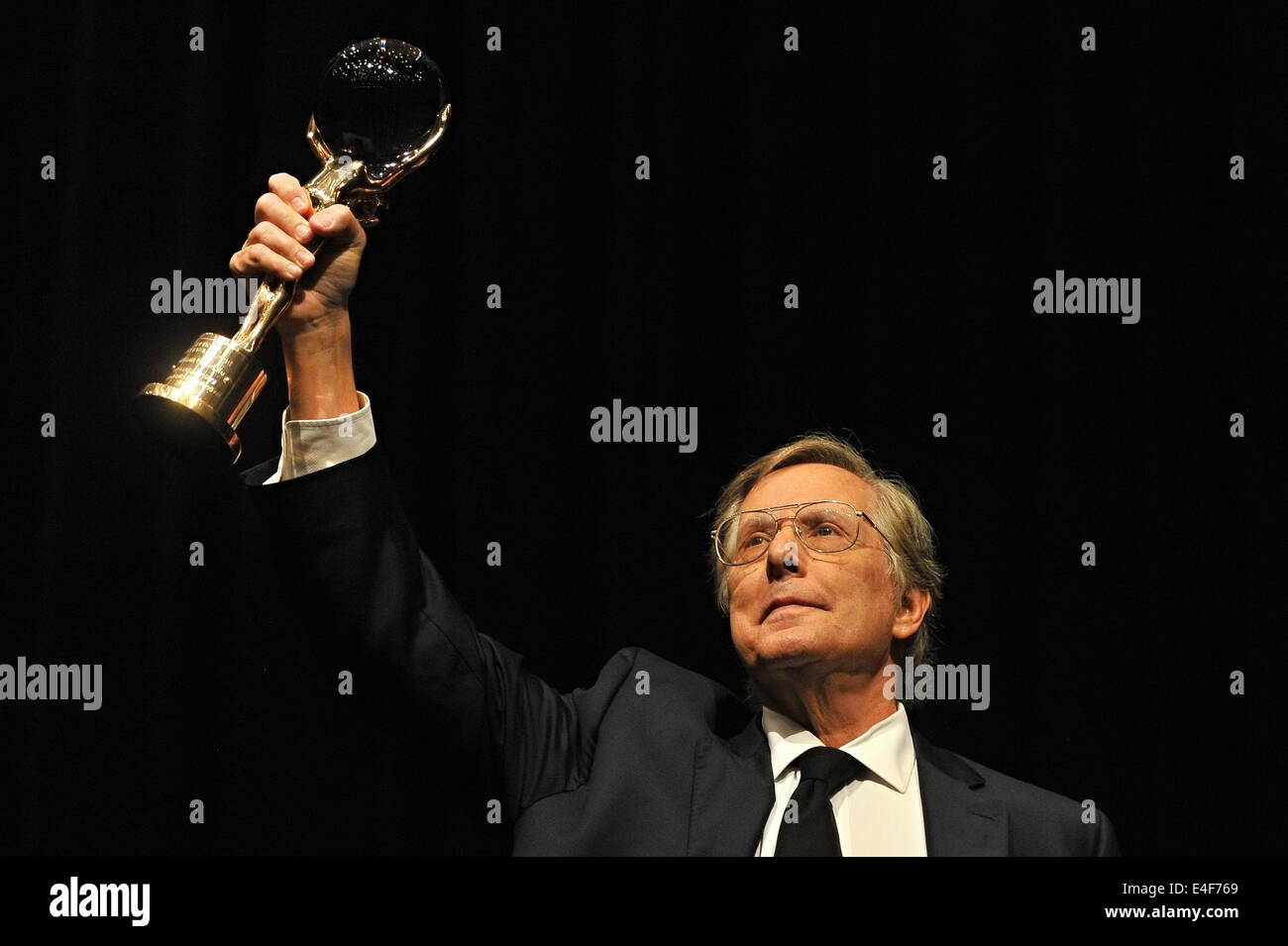 Karlovy Vary, Czech Republic. 9th July, 2014. American film director, producer and screenwriter William Friedkin received the Crystal Globe for Outstanding Artistic Contribution to World Cinema award at the 49th International Film Festival in Karlovy Vary, Czech Republic, Wednesday, July 9, 2014. Credit:  Pavel Nemecek/CTK Photo/Alamy Live News Stock Photo