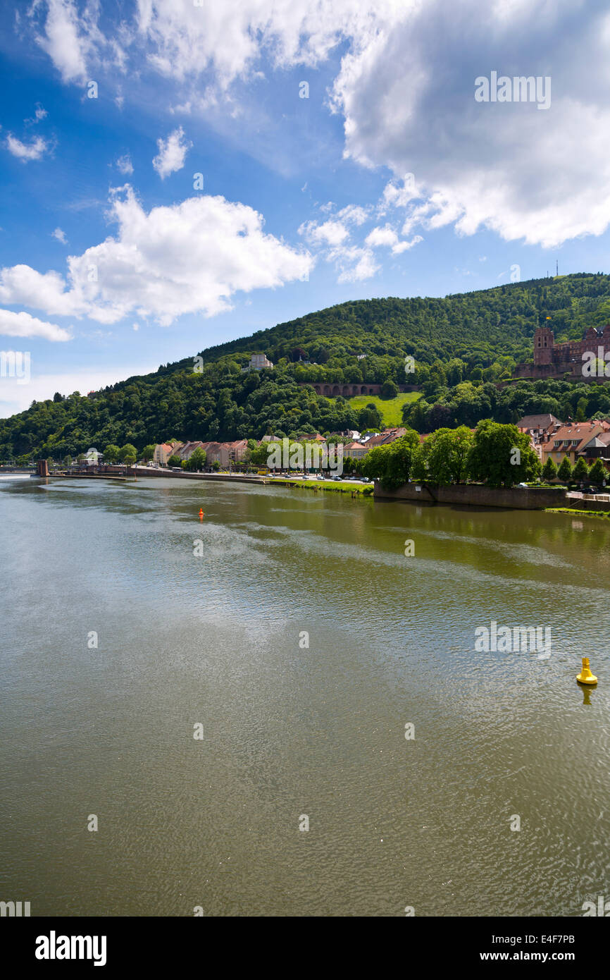 View over the River Neckar in Heidelberg, Germany Stock Photo