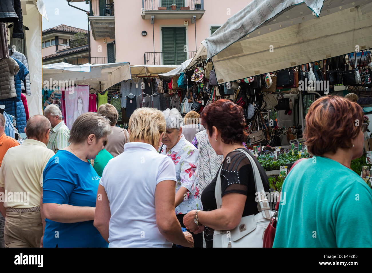 Market Day in Stresa, Lake Maggiore Italy Stock Photo Alamy