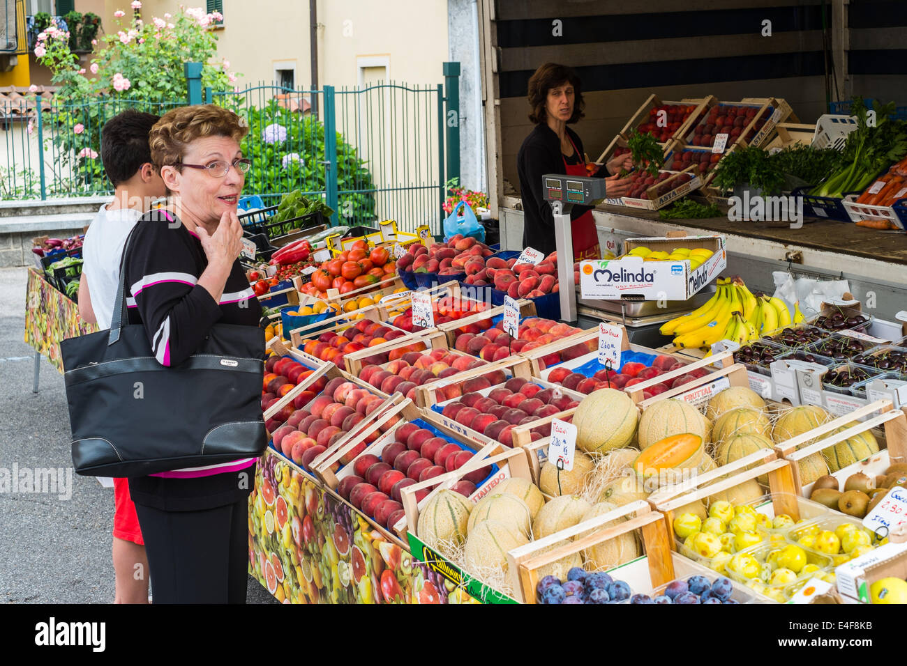 Market Day in Stresa, Lake Maggiore Italy Stock Photo Alamy