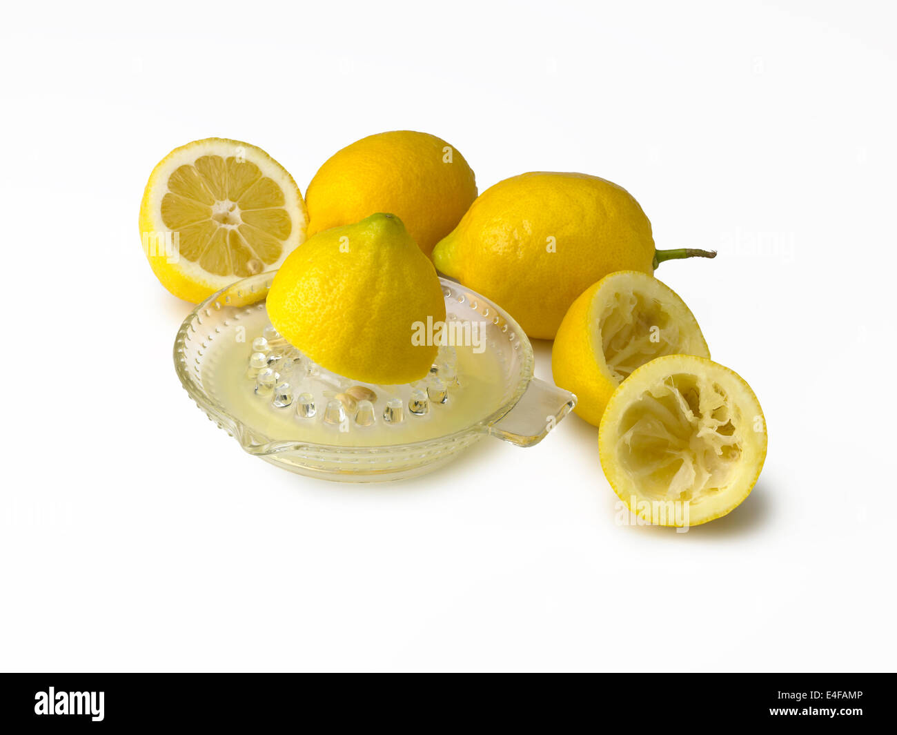 lemons & squeezer Stock Photo