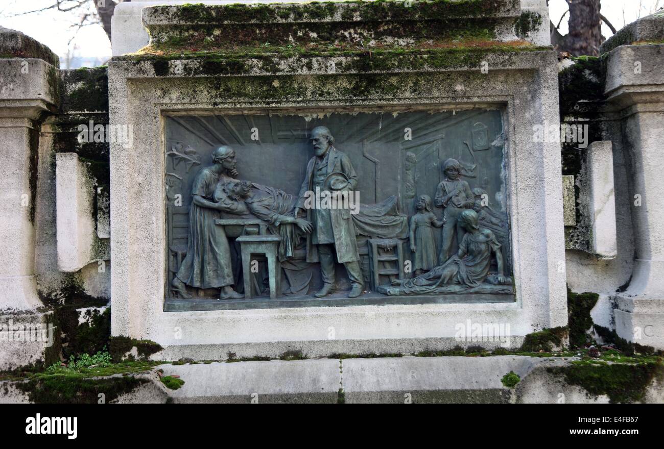 It's a Photo of a bas relief which is at the place of Denfert Rochereau in Paris in the 15th disctric Stock Photo