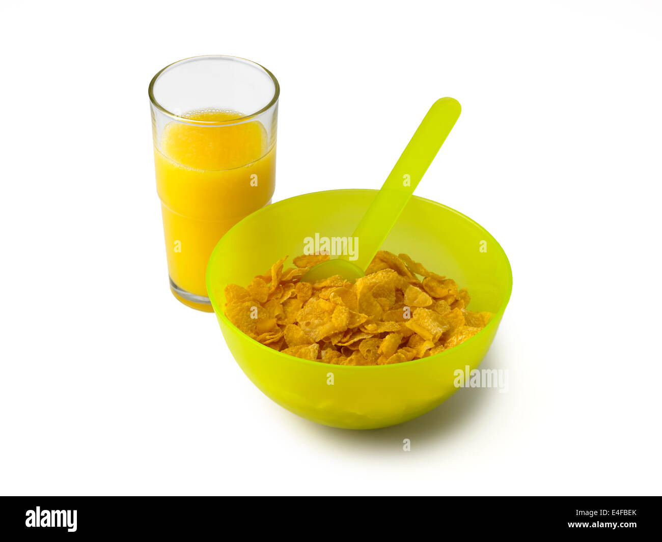 breakfast, cereal & orange juice Stock Photo