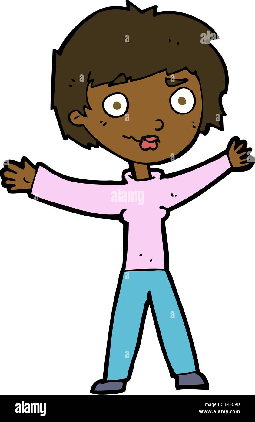 cartoon woman waving arms Stock Vector Image & Art Alamy