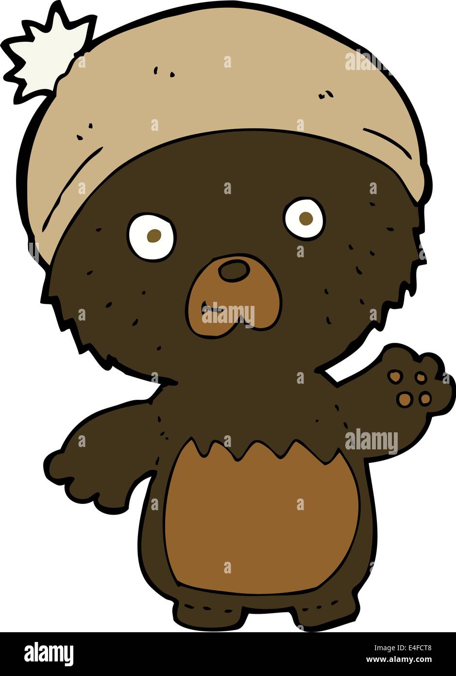 cartoon cute teddy bear in hat Stock Vector Image & Art - Alamy
