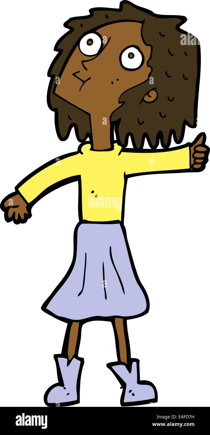 Cartoon woman looking up sky hi-res stock photography and images - Alamy