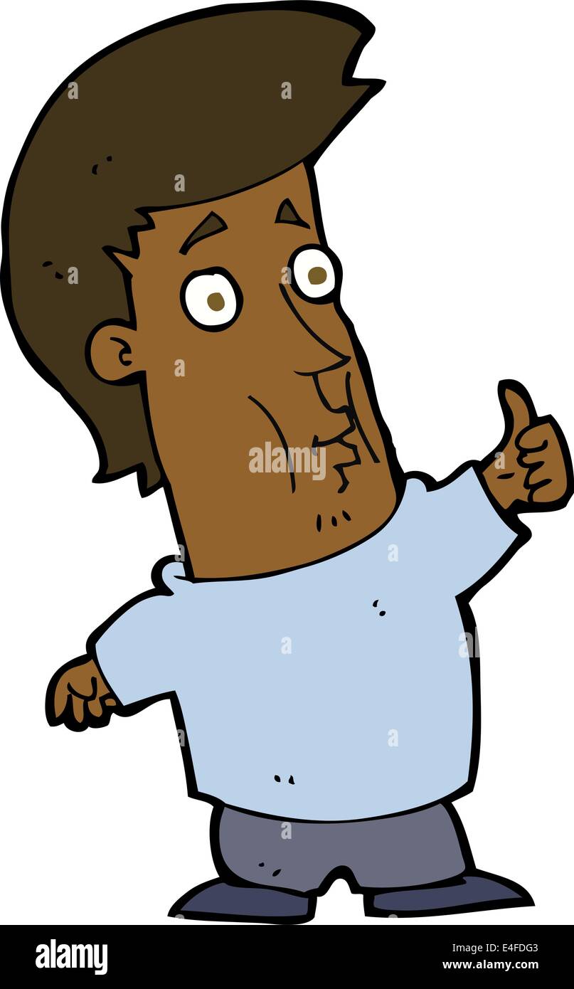 cartoon man giving thumbs up sign Stock Vector Image & Art - Alamy