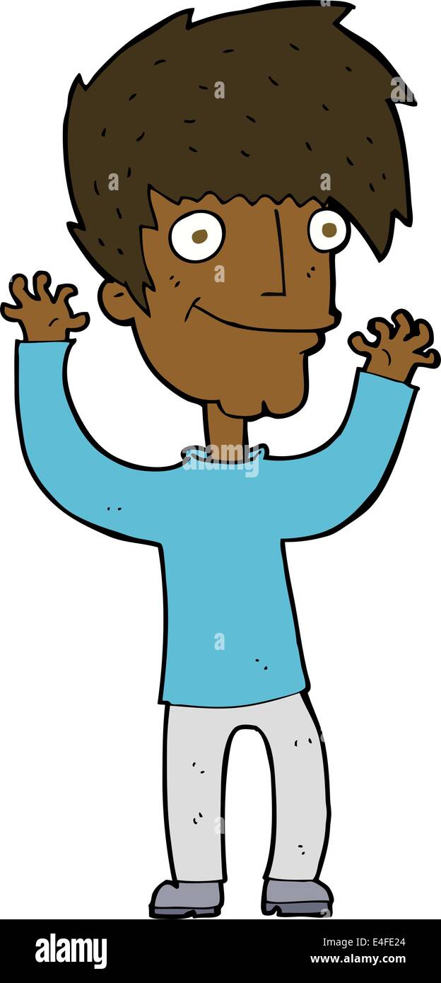 cartoon man waving arms Stock Vector Image & Art - Alamy