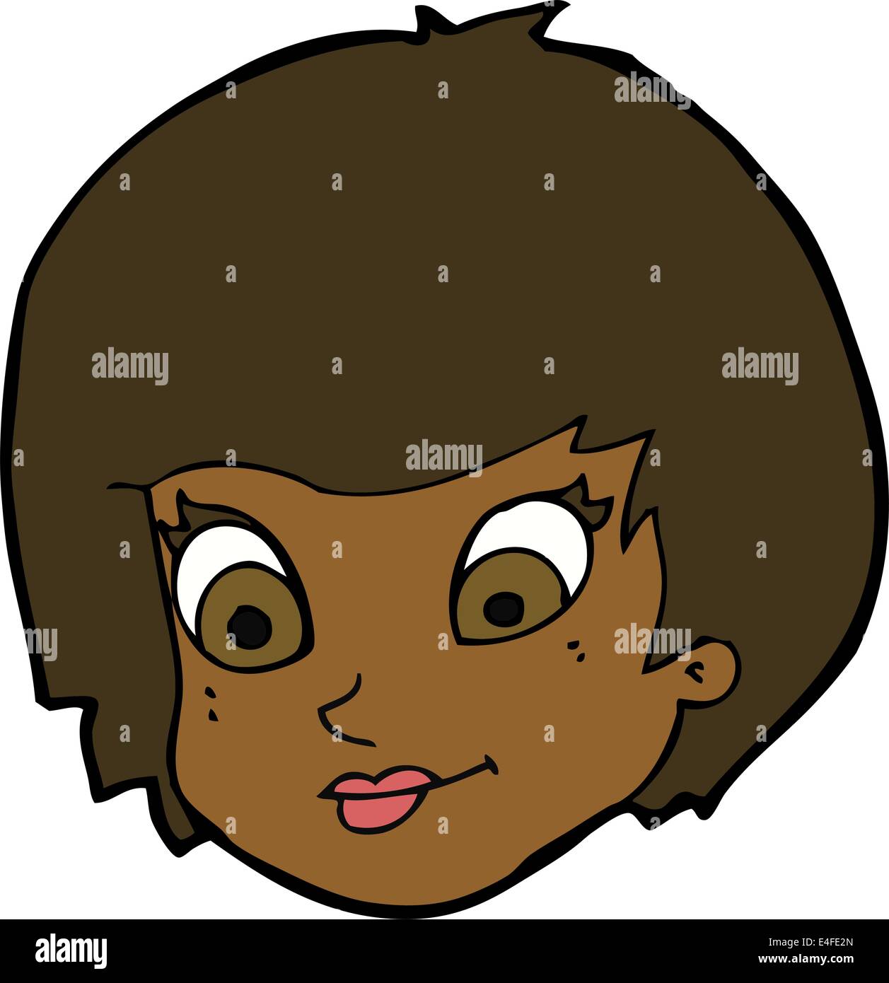 cartoon female face Stock Vector Image & Art - Alamy