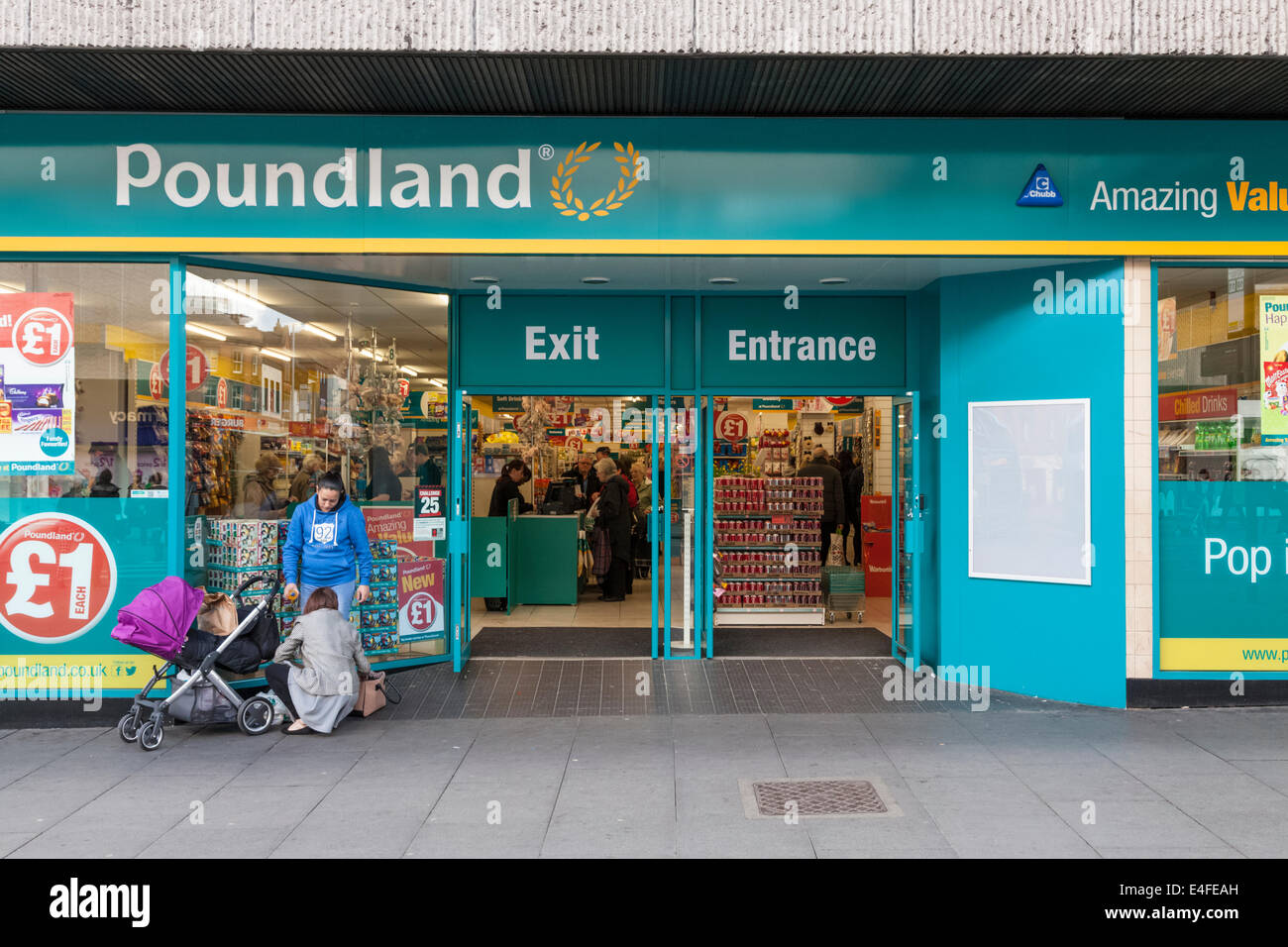 Poundland store, Nottingham, England, UK Stock Photo