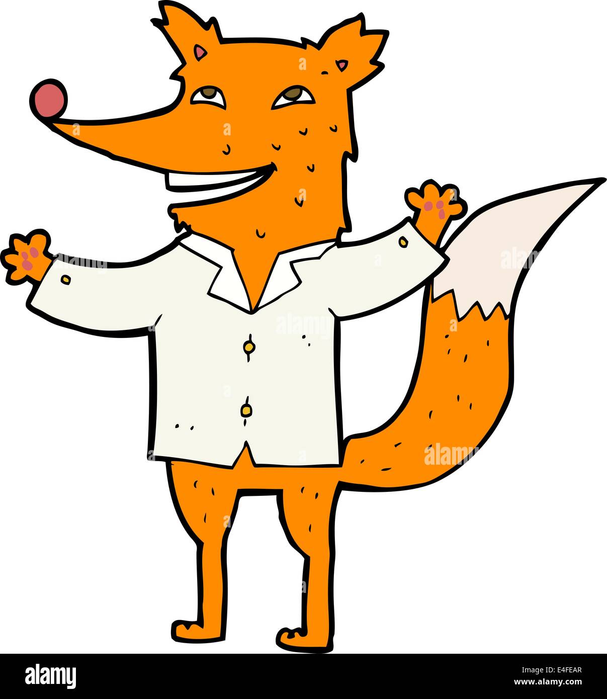 Cartoon Happy Fox Wearing Shirt Stock Vector Image Art Alamy cartoon-happy-fox-wearing-shirt-stock-vector-image-art-alamy