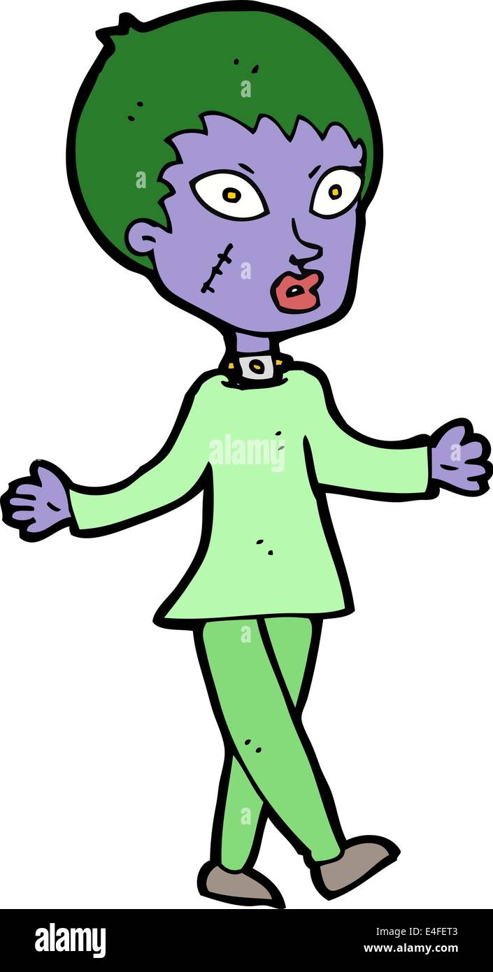 cartoon halloween zombie woman Stock Vector Image & Art Alamy