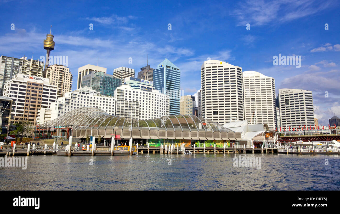 Apartment and office blocks overlook Darling Harbour, a harbour and  recreational and pedestrian precinct in Sydney, Australia Stock Photo -  Alamy