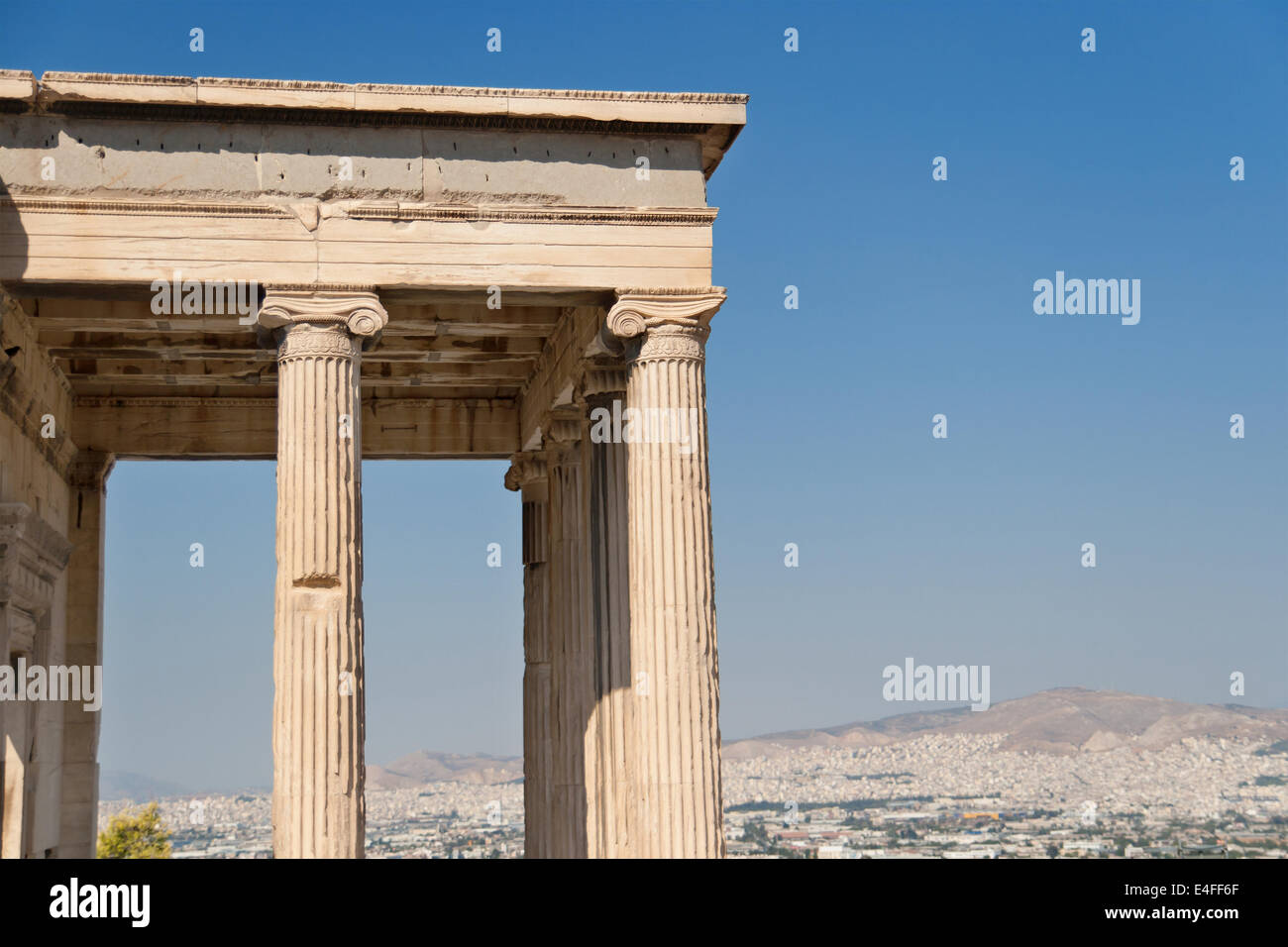 North Porch of Erechteum in the Acropolis, Athens, Greece. Stock Photo