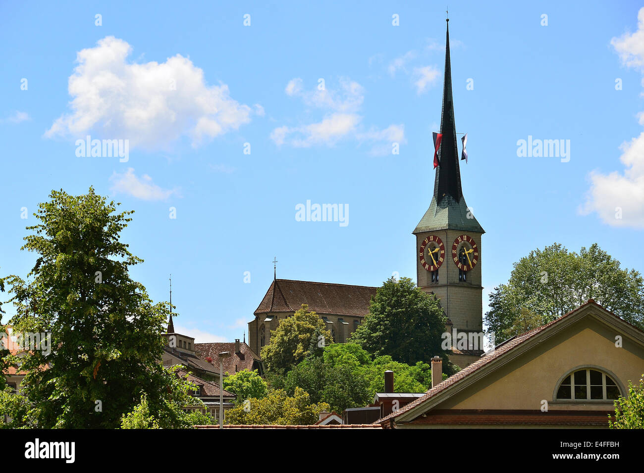 Church in Burgdorf, Switzerland Stock Photo