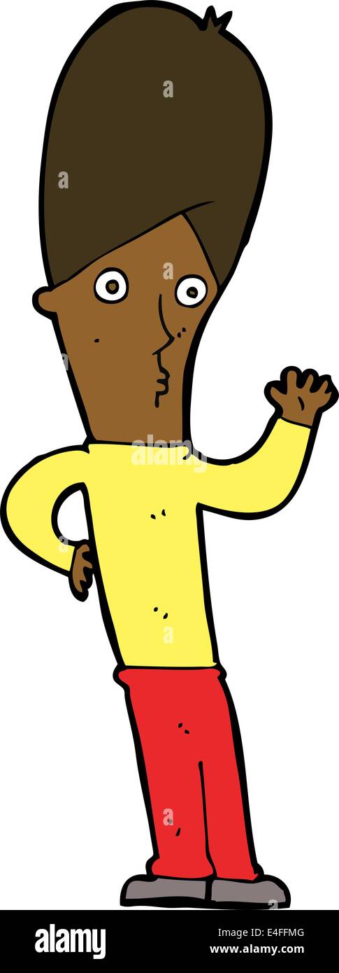 cartoon man waving Stock Vector Image & Art - Alamy