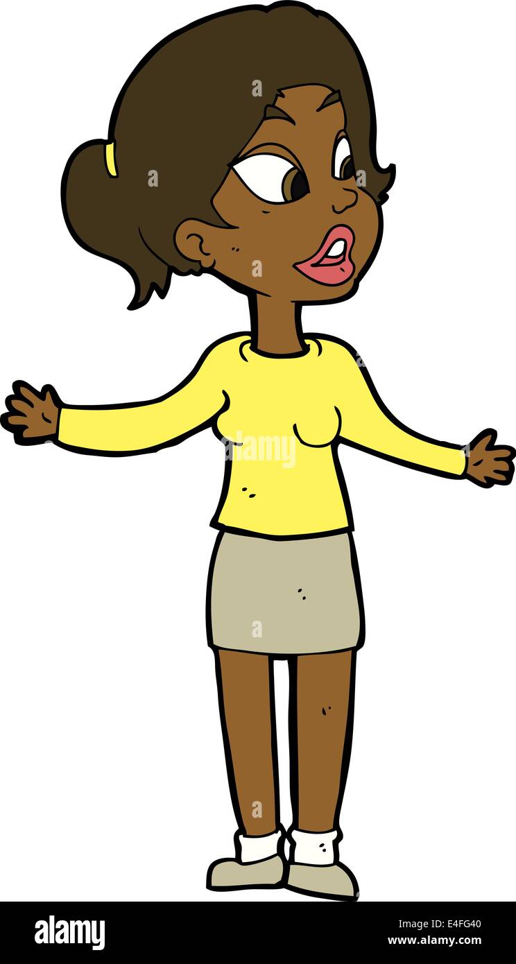 cartoon pretty woman explaining something Stock Vector Image & Art Alamy