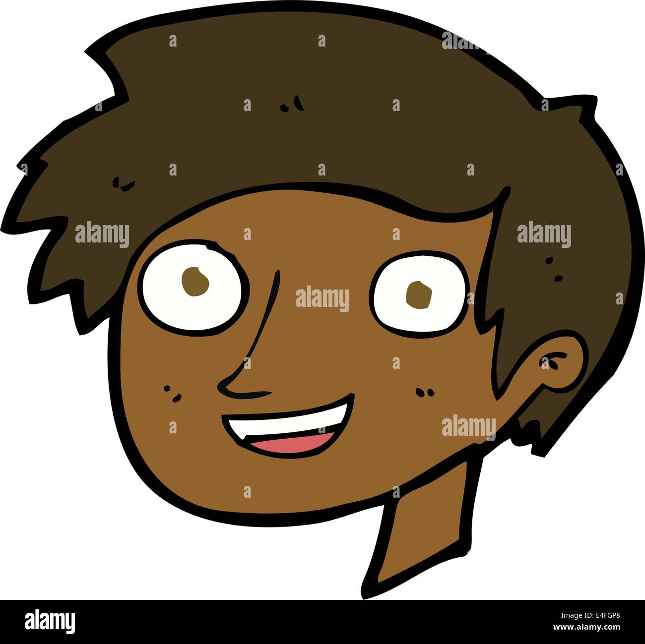 cartoon happy boy face Stock Vector Image & Art - Alamy