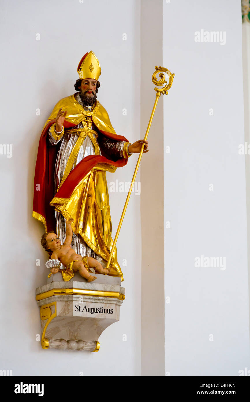 Sculpture in the Jesuit Cathedral in Heidelberg, Germany Stock Photo