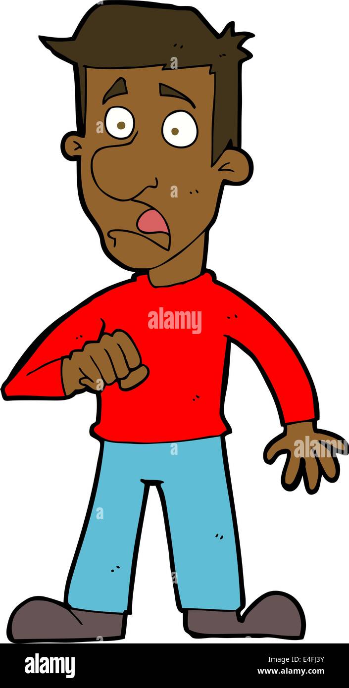 Amazed boy cartoon male man shocked stressed surprised worried ...