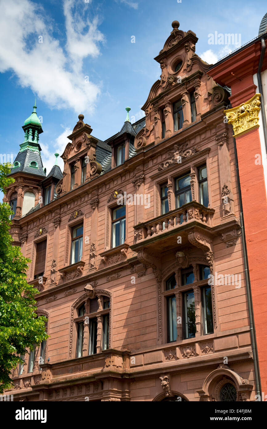Typical exterior Facade in the Old Town in Heidelberg, Germany Stock Photo