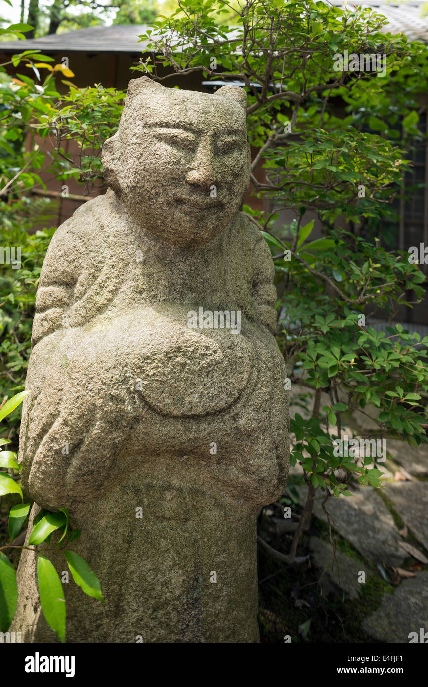 Korean sculpture in the garden of the Nezu Museum, Tokyo, Japan Stock